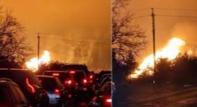 Litvanya'da LPG yüklü vagonların alev alması sonucu patlamalar meydana geldi