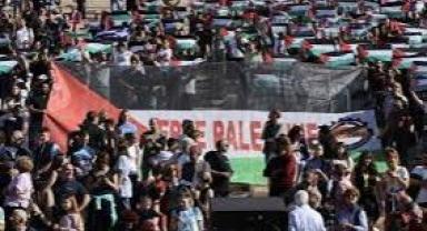 Rusya'da Filistin halkına destek amacıyla etkinlik yapıldı