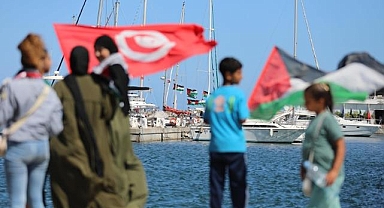 Tunus'tan Küresel Sumud Filosu'na katılacak tekneler Binzert kentinde toplanıyor
