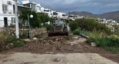 Bodrum'da sağanak etkili oldu