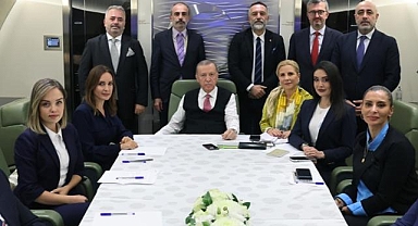 Cumhurbaşkanı Erdoğan, Körfez ülkelerini ziyareti dönüşü uçakta gazetecilerin sorularını yanıtladı: (2)