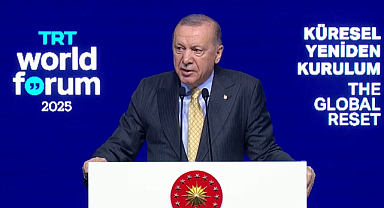 Cumhurbaşkanı Erdoğan, TRT World Forum 2025'te konuştu: (1)
