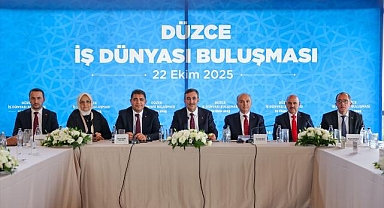 Cumhurbaşkanı Yardımcısı Yılmaz, Düzce'de iş dünyası temsilcileriyle buluştu: