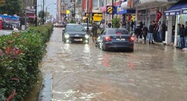 Giresun'da sağanak hayatı olumsuz etkiledi