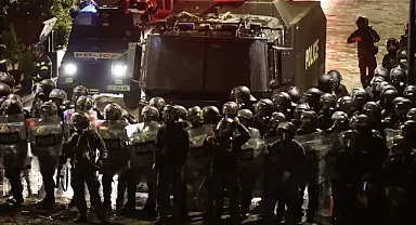 Gürcistan'daki protestoda çıkan arbedede 21 polis ve 6 gösterici yaralandı