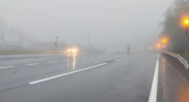 Bolu Dağı'nda sis ve sağanak etkili oldu
