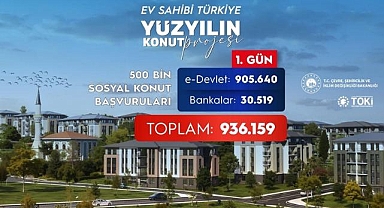 Yüzyılın Konut Projesi'ne ilk gün 936 bin 159 kişi başvurdu