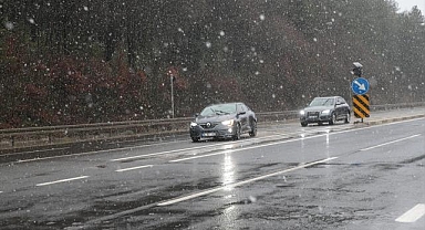 Bolu Dağı'nda kar yağışı başladı