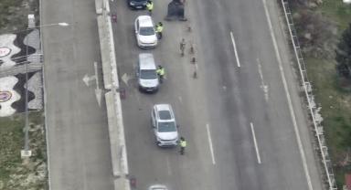 Jandarmadan bayram öncesi havadan ve karadan trafik denetimi