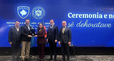 TOBB Başkanı Hisarcıklıoğlu'na Kosova Cumhurbaşkanlığı madalyası