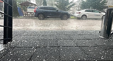 Bolu'da sağanak ve dolu etkili oldu