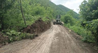 Trabzon'un bazı ilçelerinde yağış etkili oldu