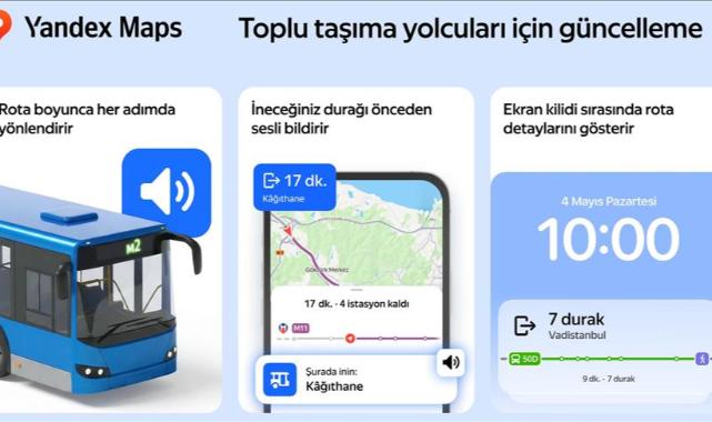 Yandex Maps toplu taşıma navigasyonunu Türkiye'de devreye aldı
