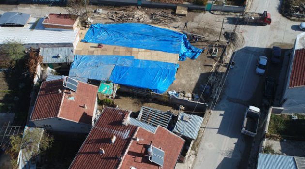 Antik spor salonunun üstü kapatılarak koruma altına aldı