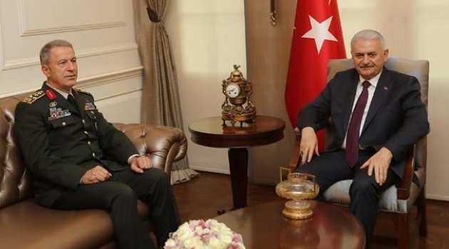 Başbakan Yıldırım, Orgeneral Akar'ı kabul etti
