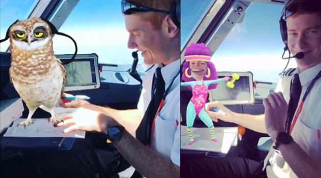 Kokpitteki pilotlar şoka uğrattı! 11 bin 500 metre yükseklikte çekilen görüntüler...