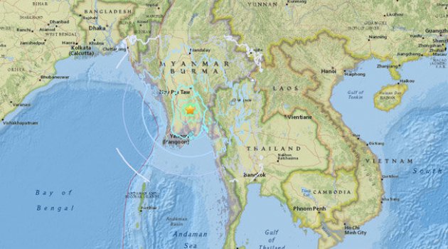 Myanmar'da 6 büyüklüğünde deprem