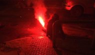 Yunanistan'da protesto sırasında bir kadın alev aldı
